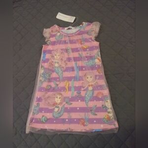 Whimsical Mermaid Kids Dress - Pink and Blue